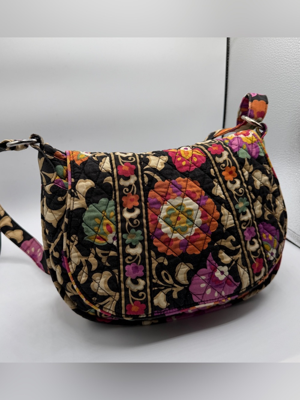 Vera Bradley Boho Patterned Quilted Crossbody Bag Pockets Hippie Festival y2k